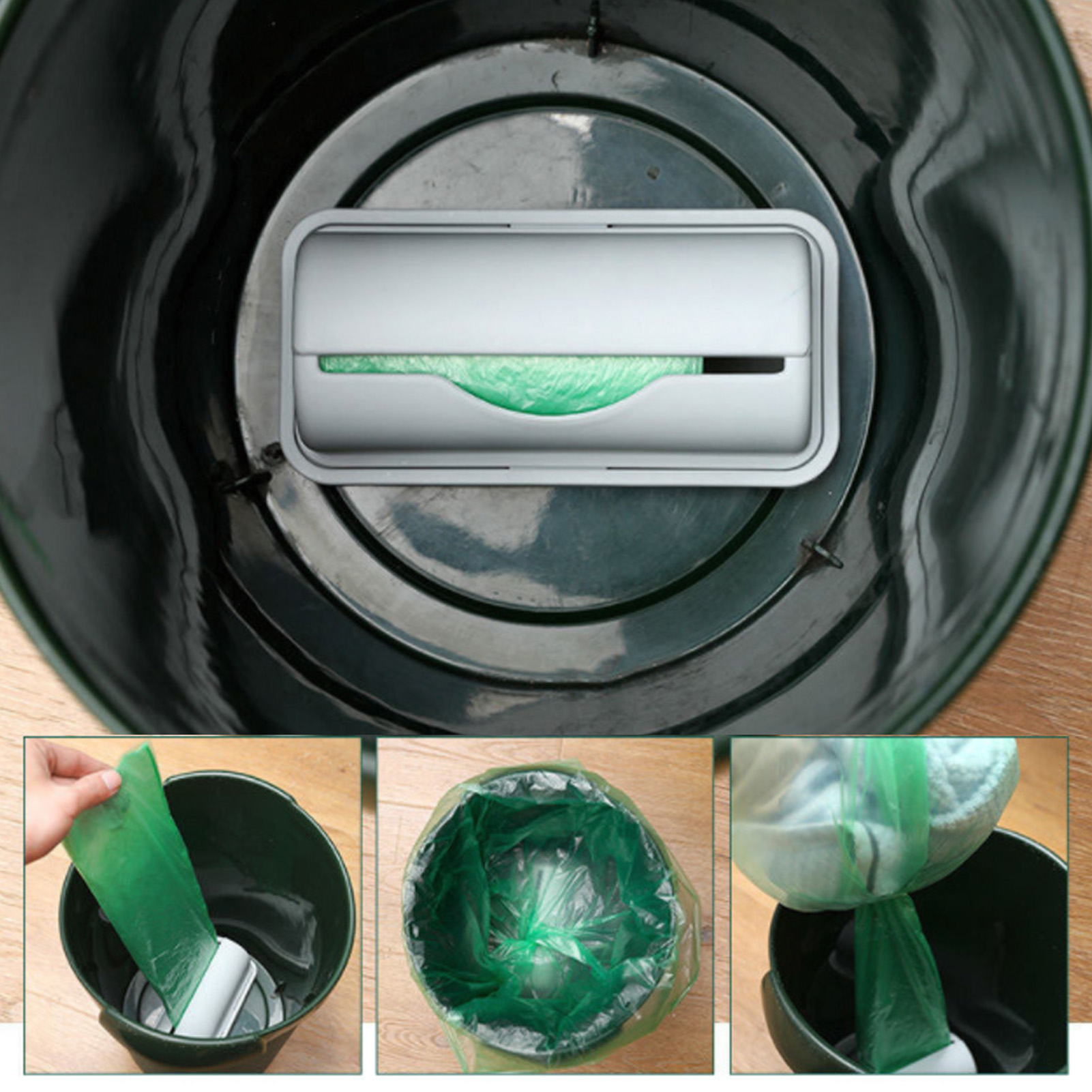 Wall Mounted Trash Bag Holder Plastic Drill Free Garbage Bag Dispenser For Home - Picture 19 of 21