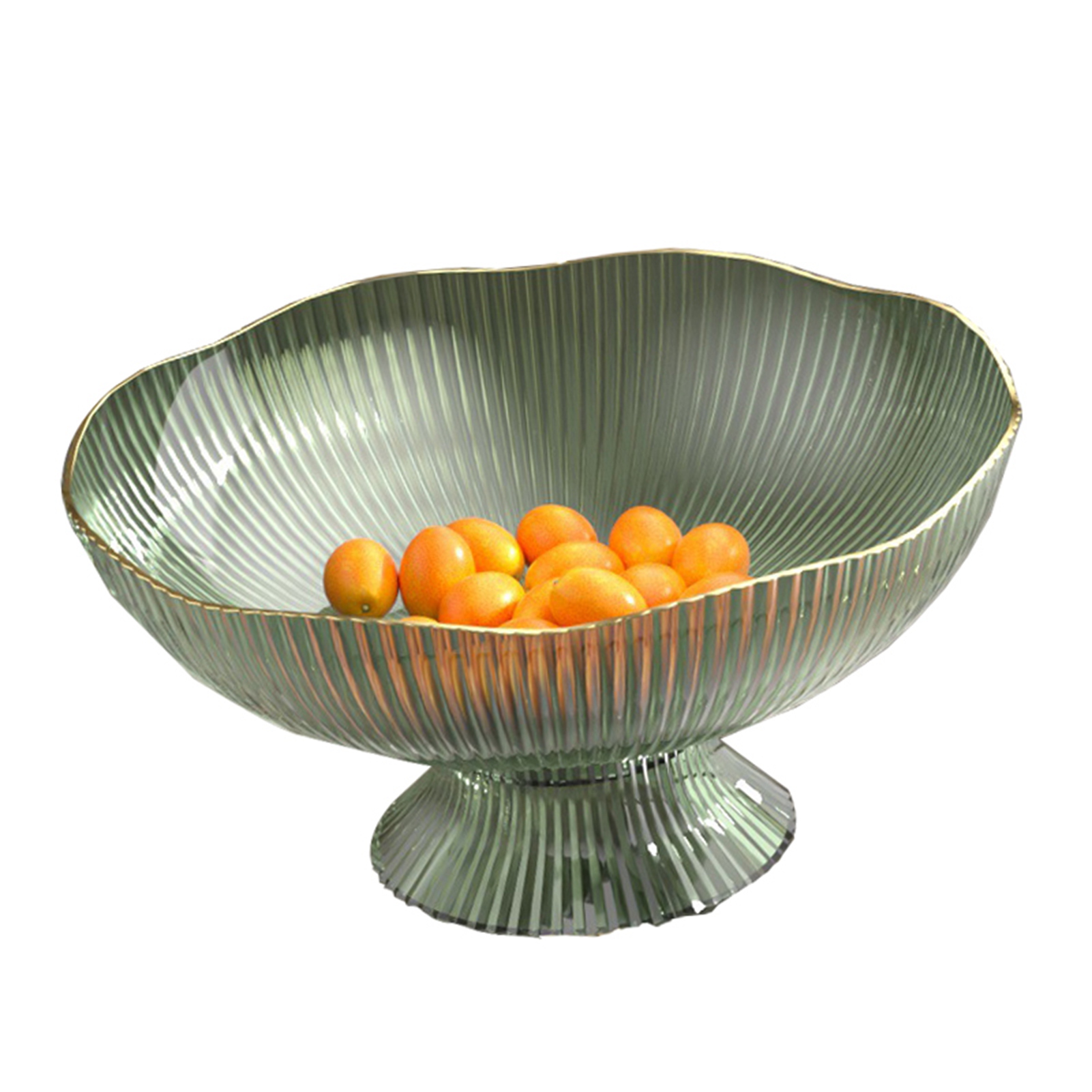 Plastic Footed Fruit Plate With Draining Hole Detachable Base Household Living