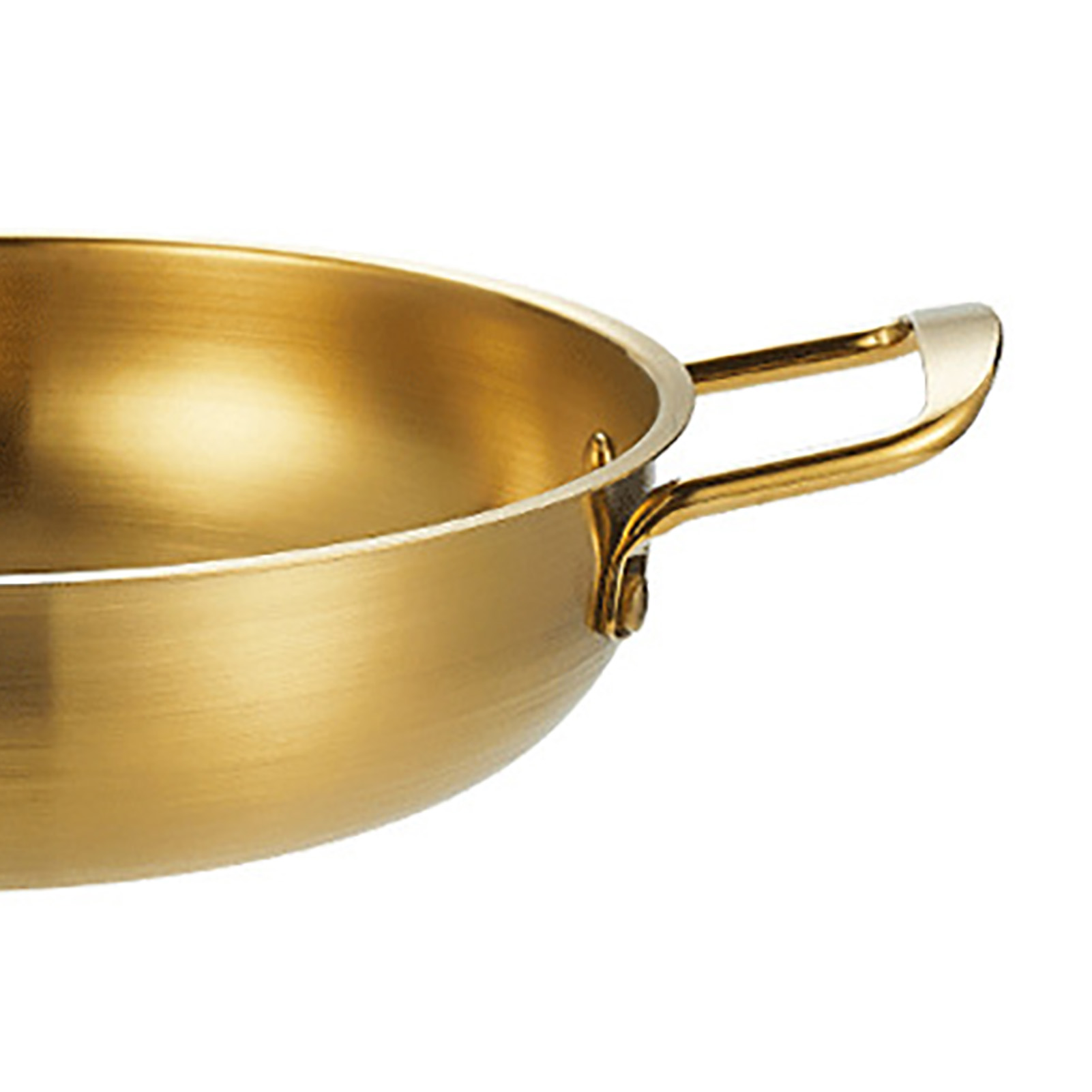 Padella Doppio Manico 1350ml Acciaio Inox Padella per Pesce Riso Fritto - Foto 16 di 18
