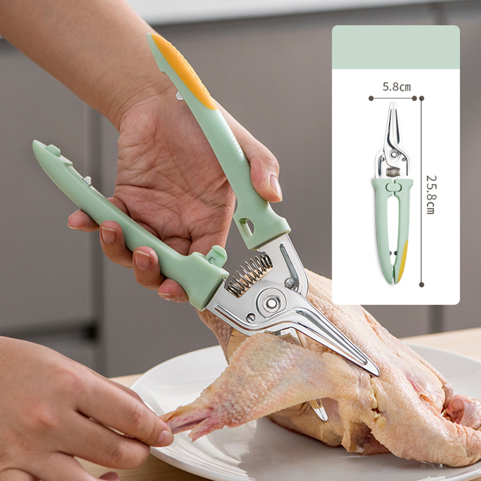 Kitchen Auxiliary Scissors Household Multifunction Stainless Steel Strong - Picture 14 of 18