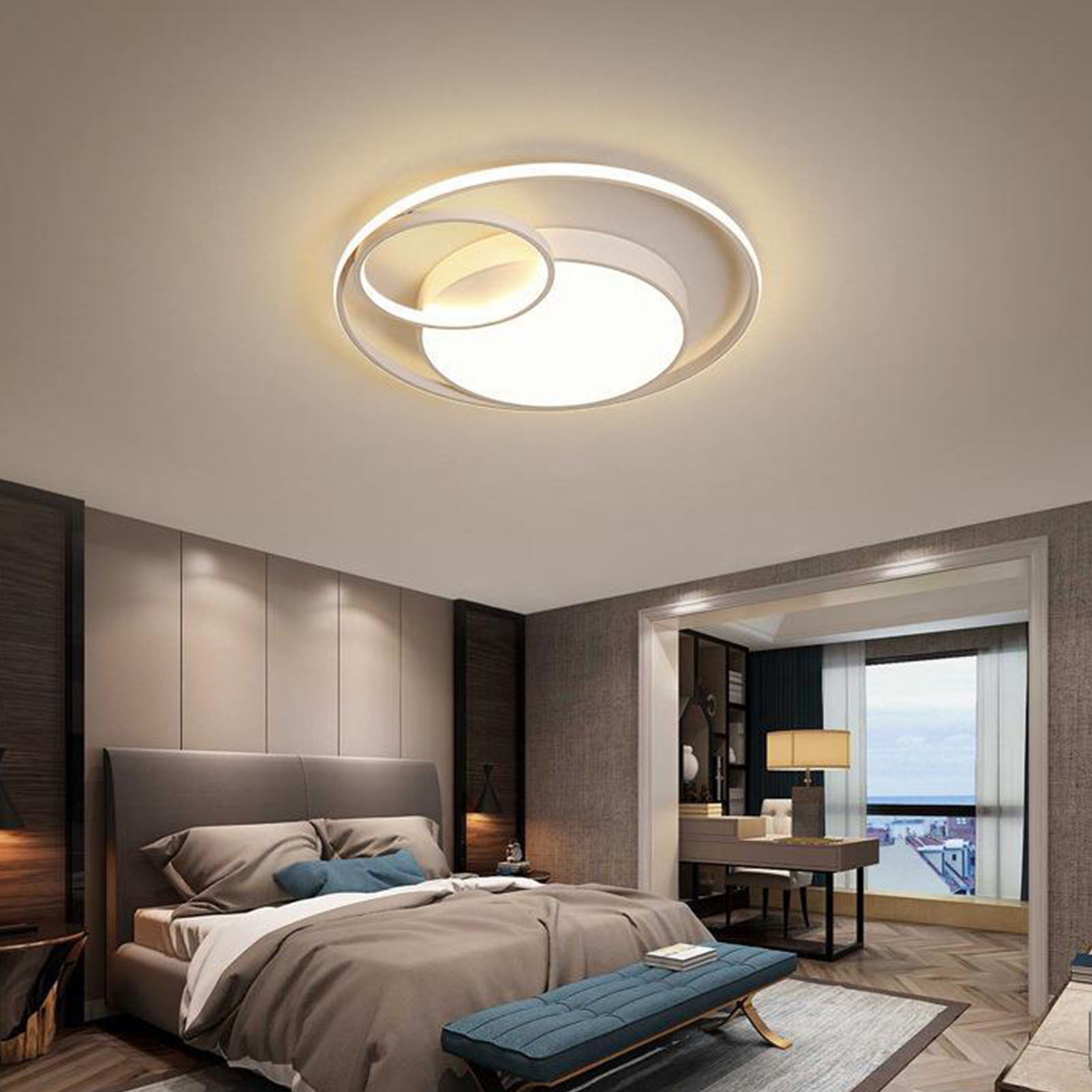 New 110V Bedroom Light Led Ceiling Light Nordic Round Room - Picture 20 of 23