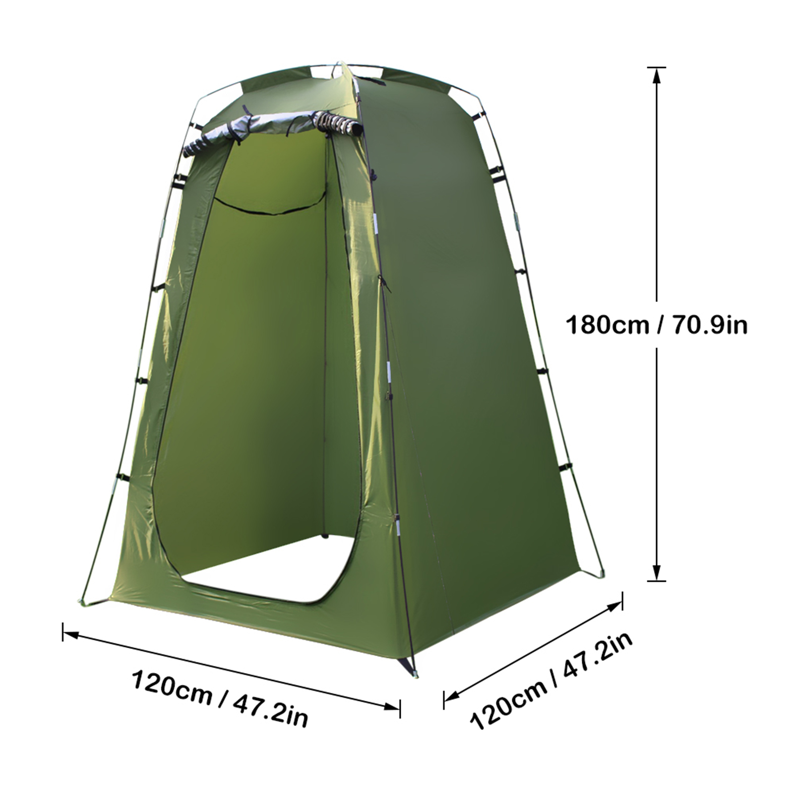 Heavy Duty 210T Polyester Outdoor Toilet Shower Tent Quick Installation