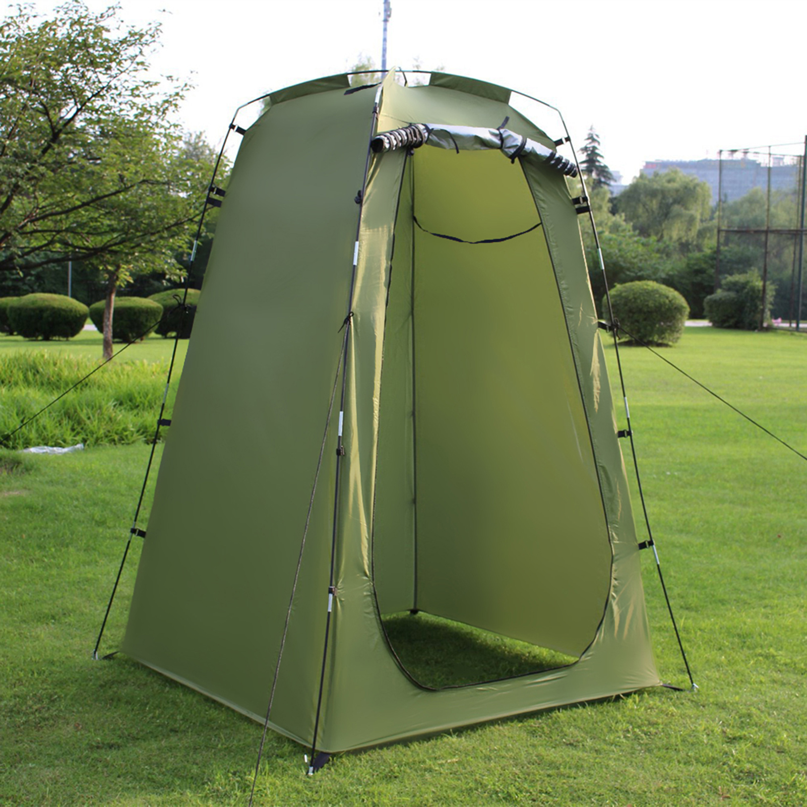 Outdoor Privacy Changing Room Tent Foldable Shower Tent with Carry Bag & Stakes