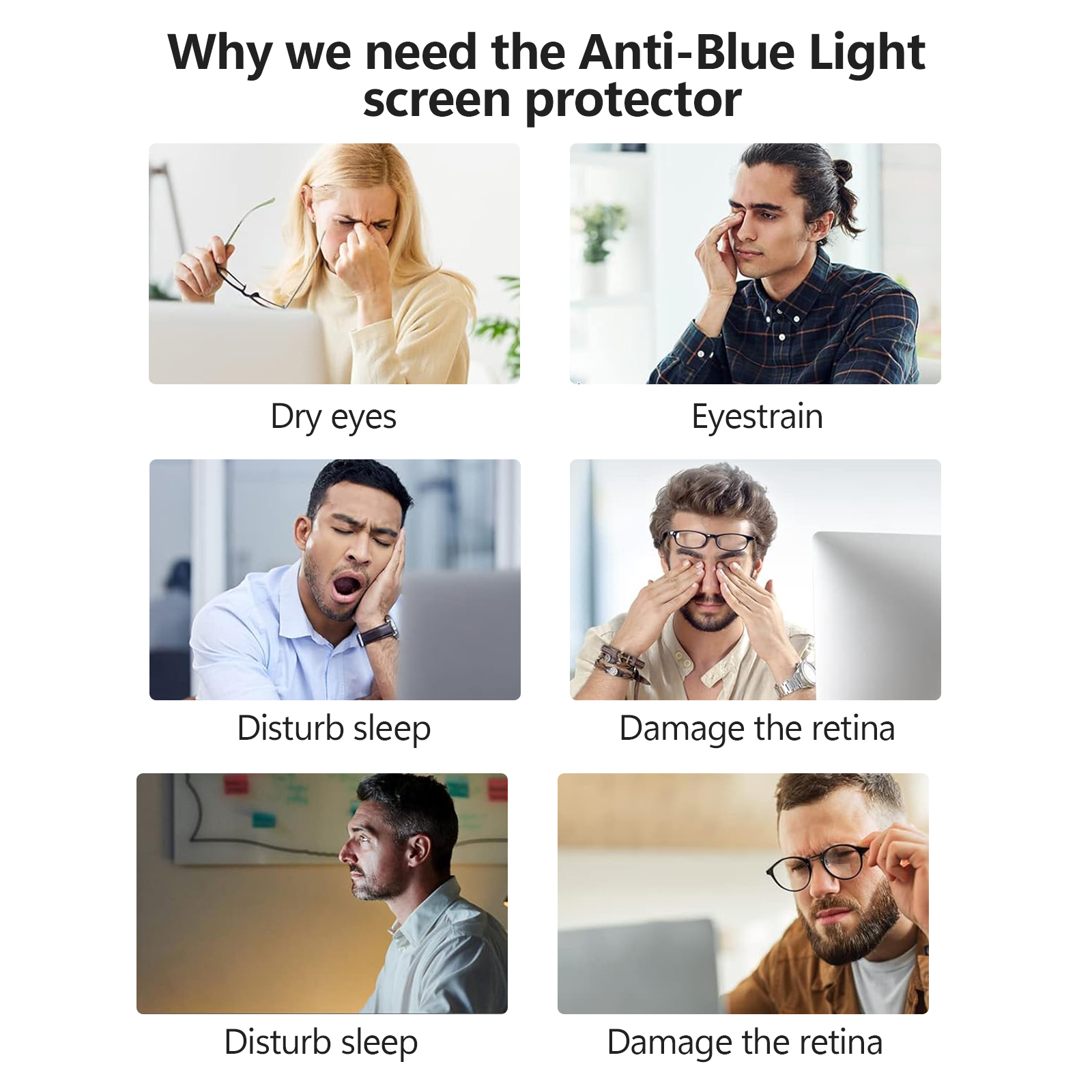 Anti Blue Light Wiszący ochraniacz ekranu Filtr blokujący UV do monitora 23.6 GQ - Zdjęcie 11 z 13