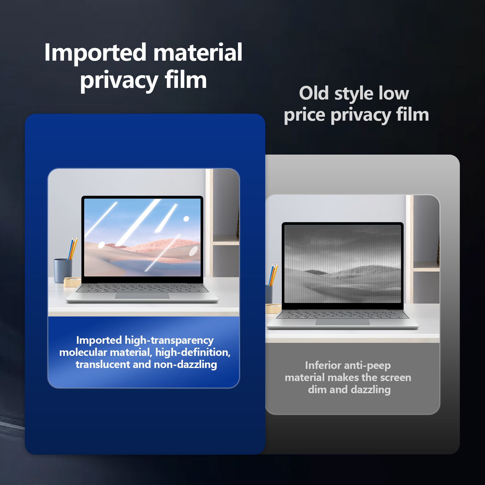 Anti-Peeping Screen Protector Niebieski filtr blokujący światło do monitora 23.8 FFME - Zdjęcie 10 z 10