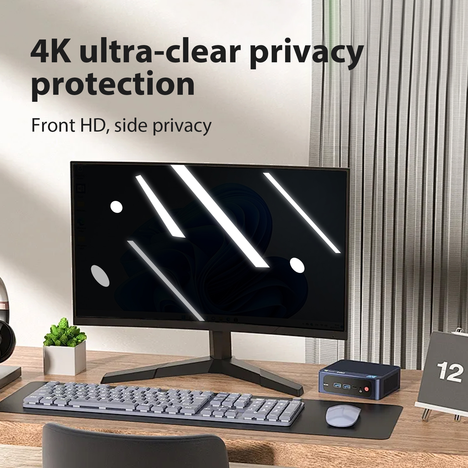 Anti-Peeping Screen Protector Niebieski filtr blokujący światło do 24 monitorów - Zdjęcie 8 z 10