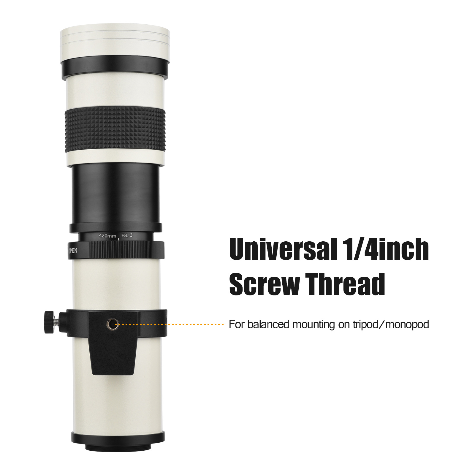 Camera MF Super Telephoto Zoom Lens F/8.3-16 420-800mm T Mount +