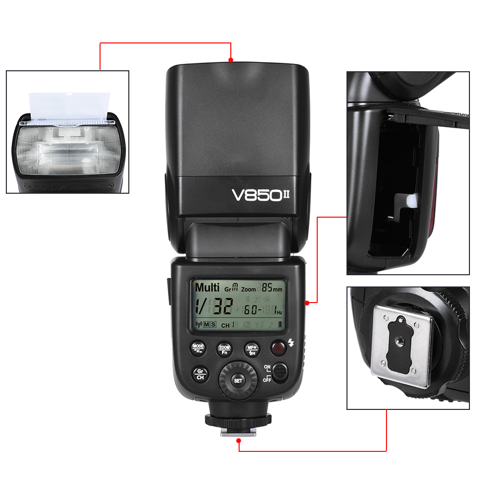 Godox V850II Camera Flash Speedlight With 2000mAh Battery For D