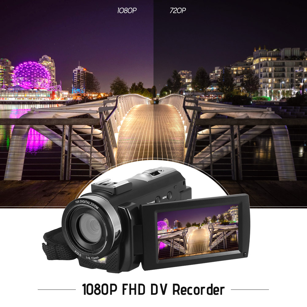 Andoer HDV-201LM 1080P FHD Digital Video Camera Camcorder DV