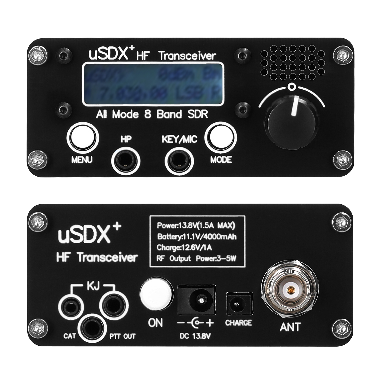 ☆ USDR uSDX+ Plus V2 SDRトランシーバー USDR USDX+ Plus V2 10/15/17/20/30/40/60/80m 8 Bands SDR All Mode