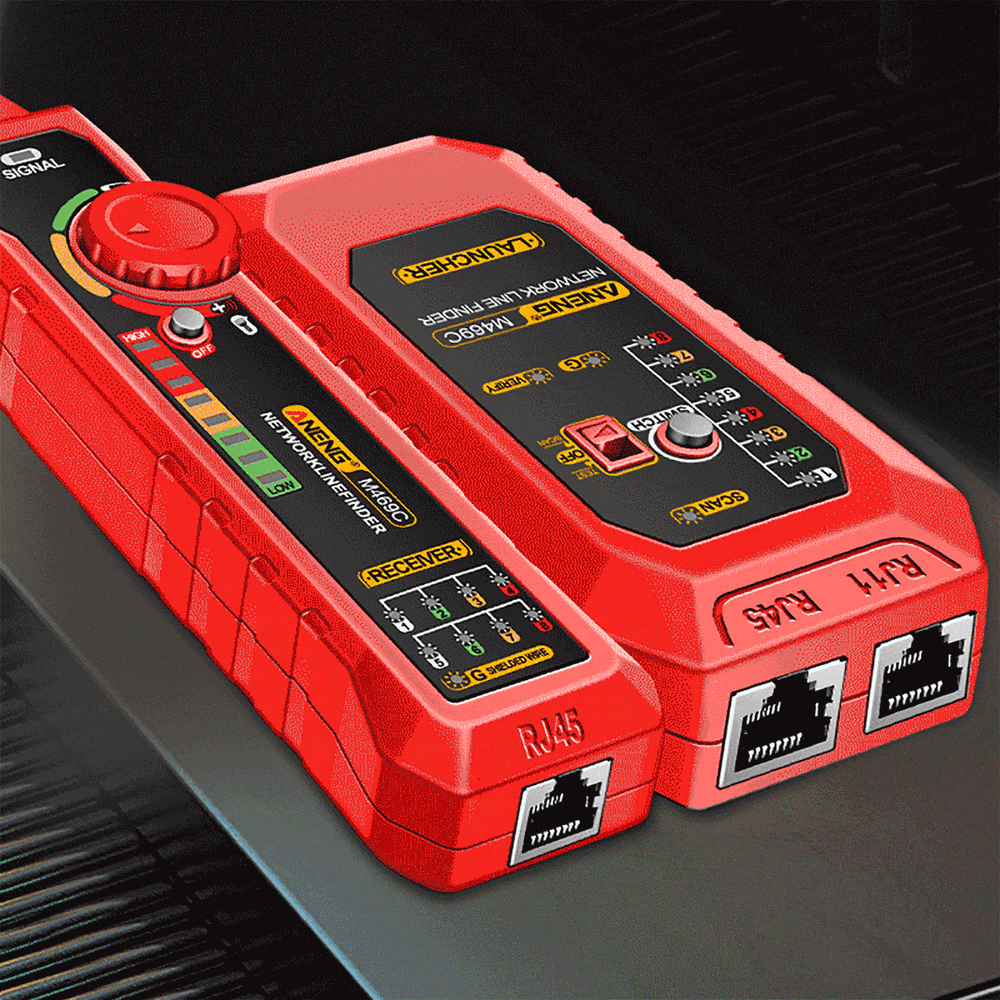 ANENG M469C Network Cable Finder RJ45 RJ11 LAN Cable Tester Networking Tool Wir - Afbeelding 5 van 12
