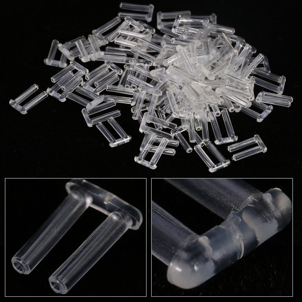 100pcs New Plastic Compression Sleeves For Rimless Glasses Accessory Tools 1 L2S - Picture 9 of 14