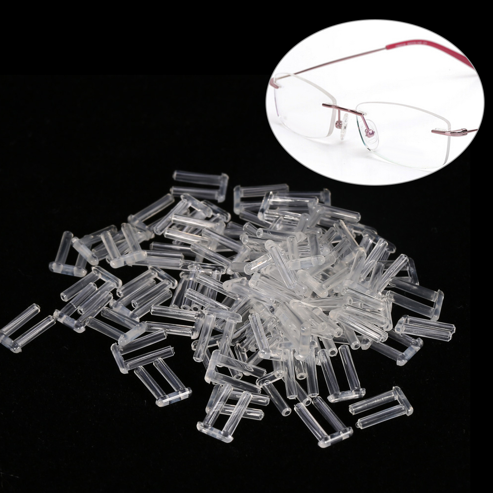 100pcs New Plastic Compression Sleeves For Rimless Glasses Accessory Tools 1 L2S - Picture 8 of 14