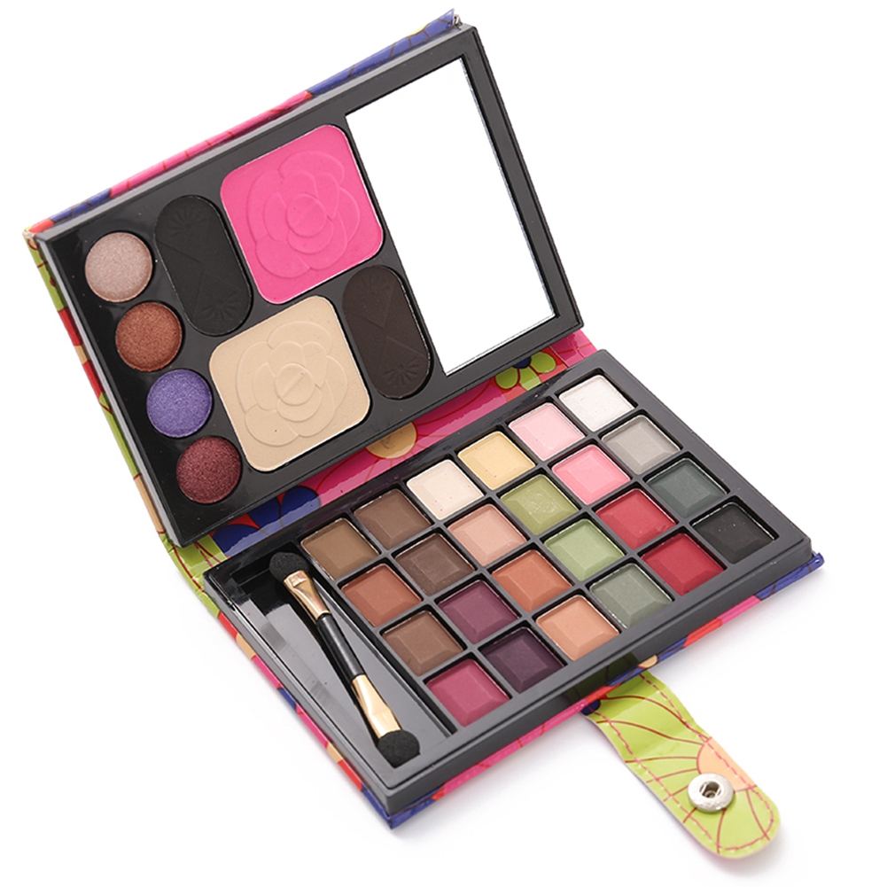 32 Colors Glitter Matte Palette Eye Shadow Cosmetic Powder Box(Purple Series HEN - Picture 22 of 30