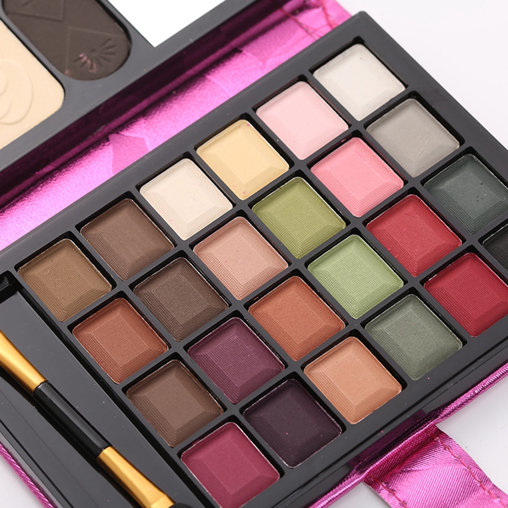32 Colors Glitter Matte Palette Eye Shadow Cosmetic Powder Box(Purple Series HEN - Picture 30 of 30