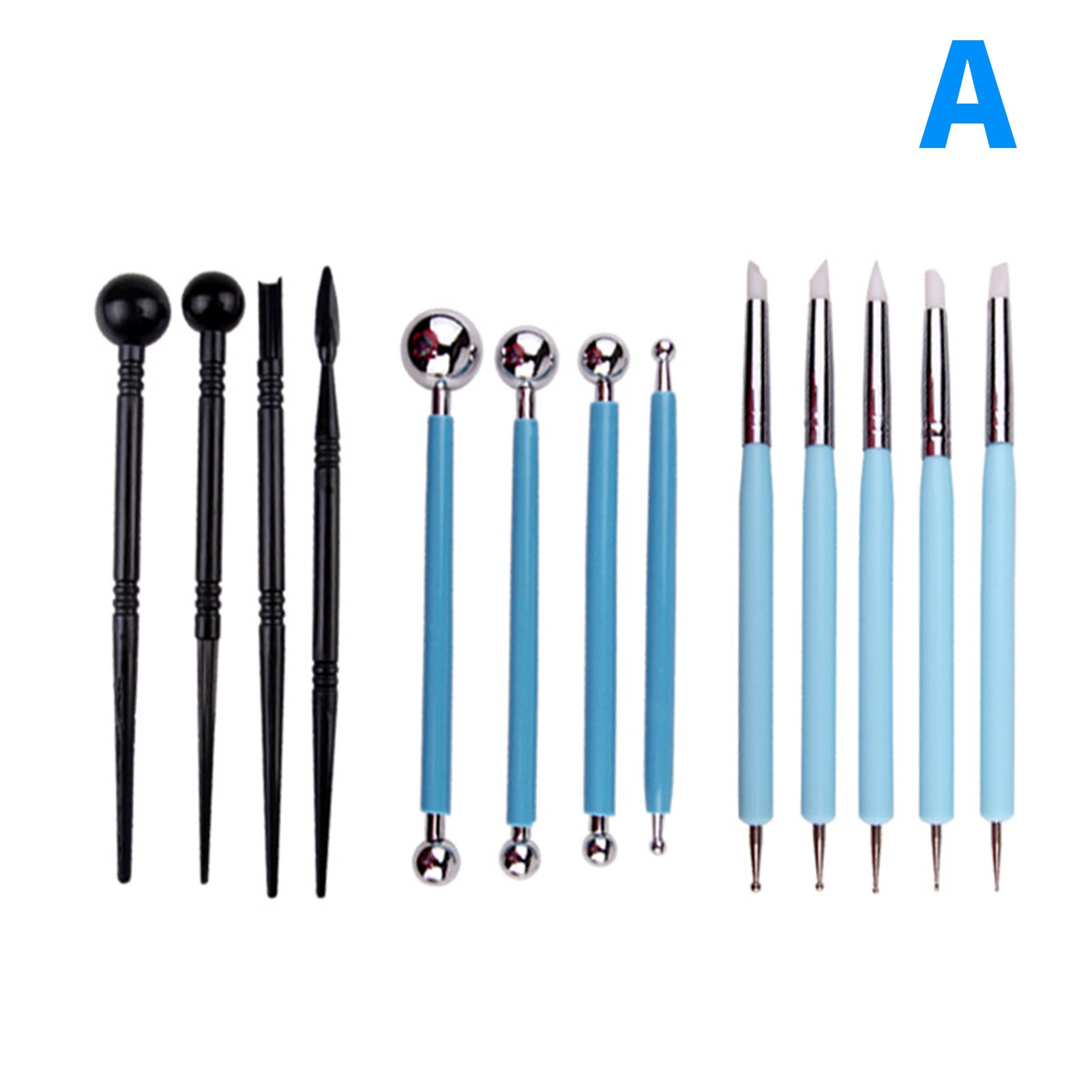 Kit de escultura de arcilla de 13 piezas con bolsa de lápices varilla de acrílico pluma de hendidura arcilla TDW - Imagen 8 de 10