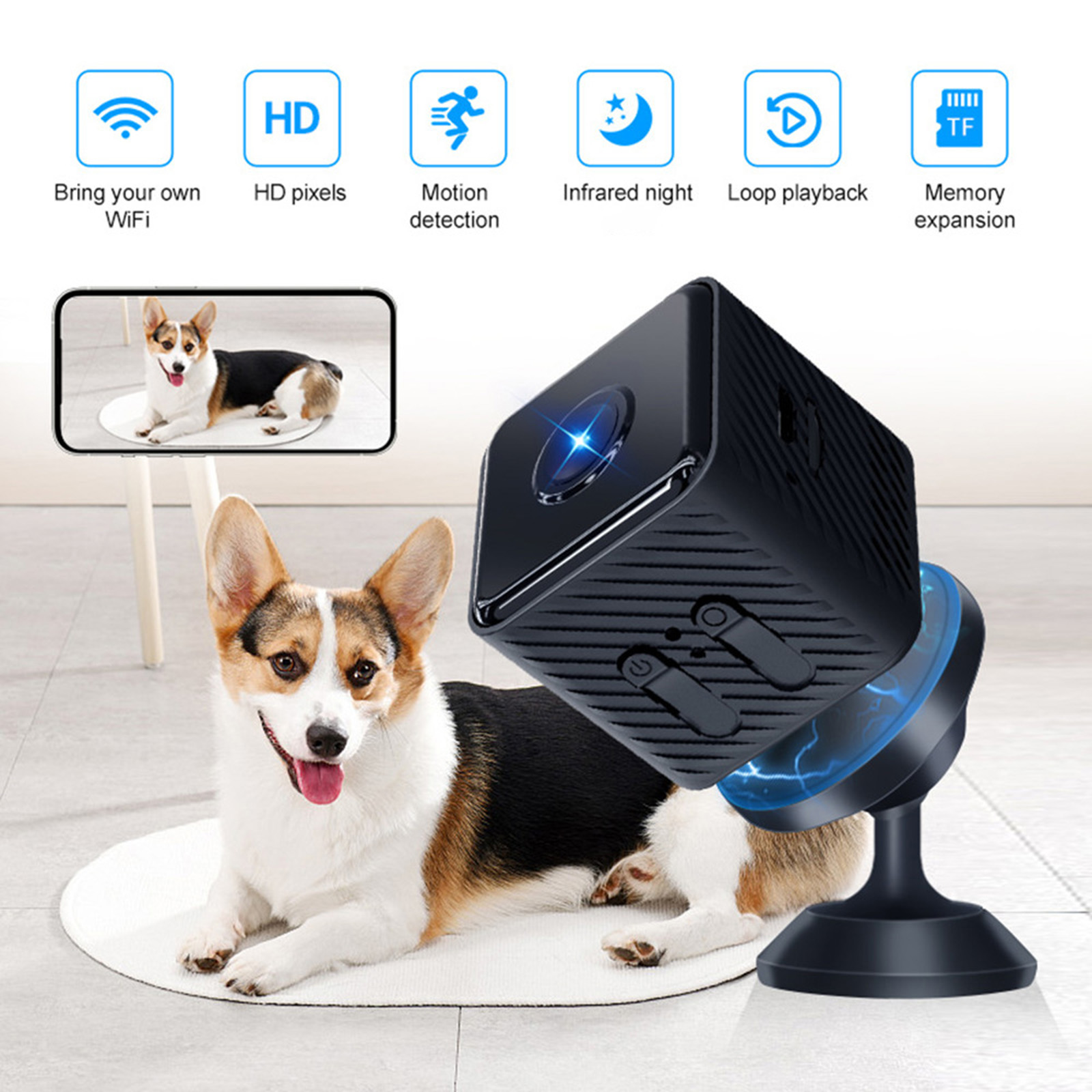 X2 Mini Smart Home Security Camera Wireless Remote Control Human