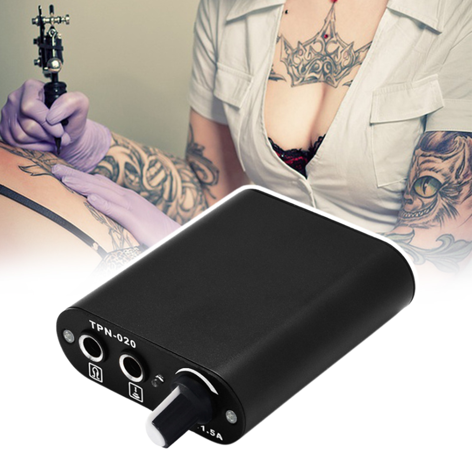 Mini Tattoo Power Supply Set TPN-020 18V/1.5A 90V-265V Tattoo Mini