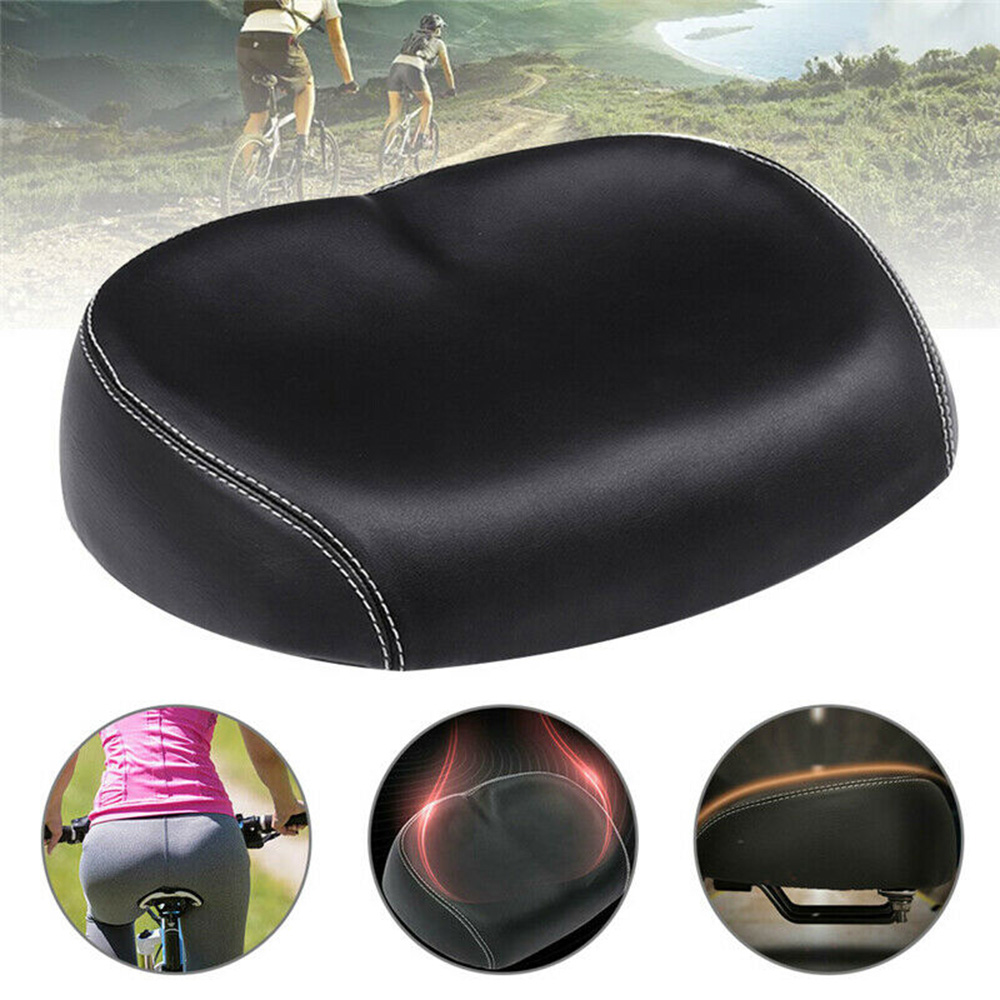 Big Ass Bike Cycle Noseless Saddle Wide Large Soft PU Pad Seat