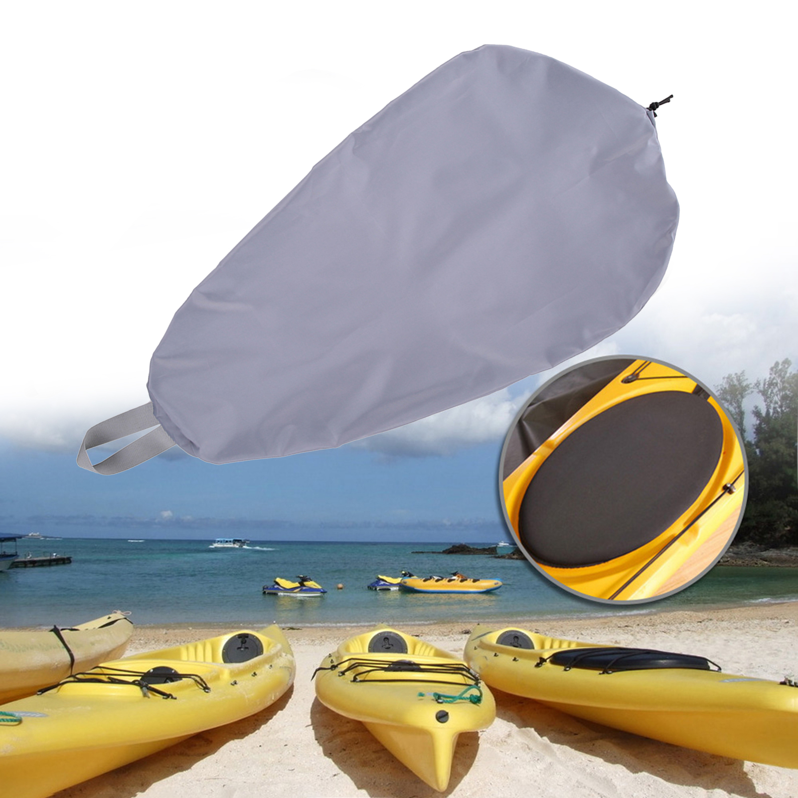 Adjustable Waterproof Kayak Cockpit Cover Breathable Adjustable UV50+ Cover - Picture 20 of 21