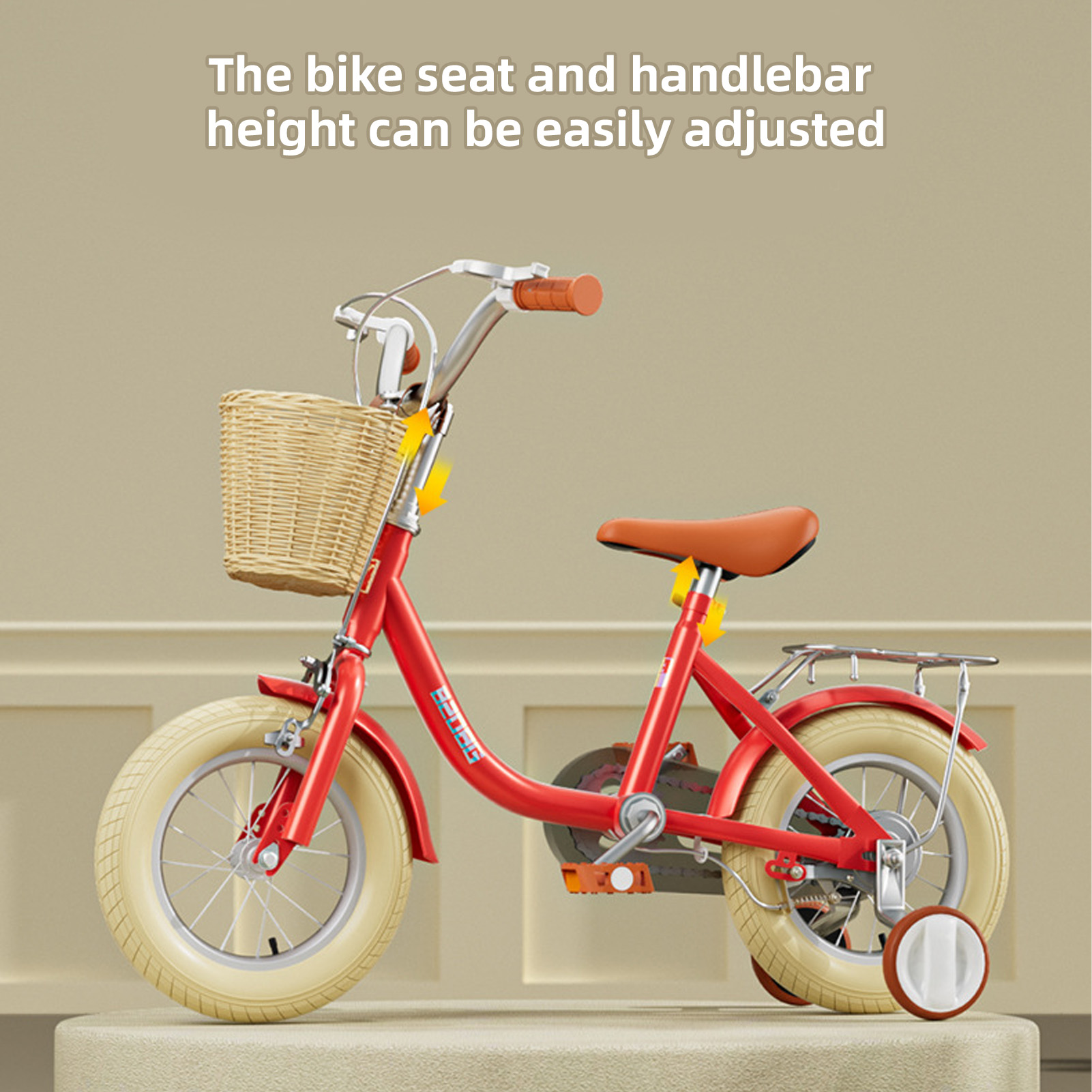 Kids Bikes Beginner Training Bike With Training Wheels Front Rear Brake HHJM - Bild 8 von 12