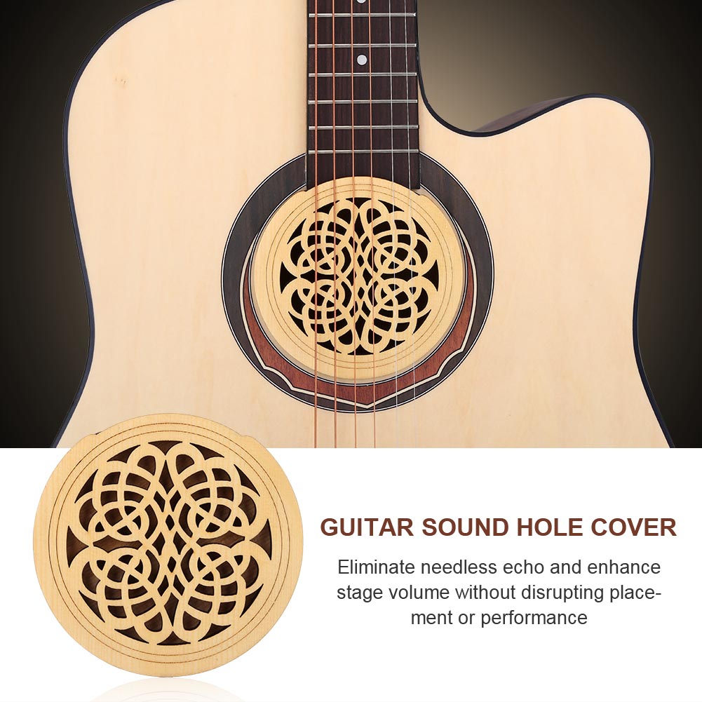 Protector de bloque de cubierta de orificio de sonido de guitarra de madera + esponja para guitarra acústica de 41" - Imagen 13 de 13