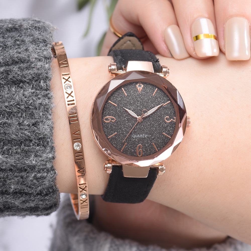 Elegante Frauen PU Lederband Quarz Uhr Runde Zifferblatt Legierung Armbanduh FOY - Zdjęcie 29 z 29