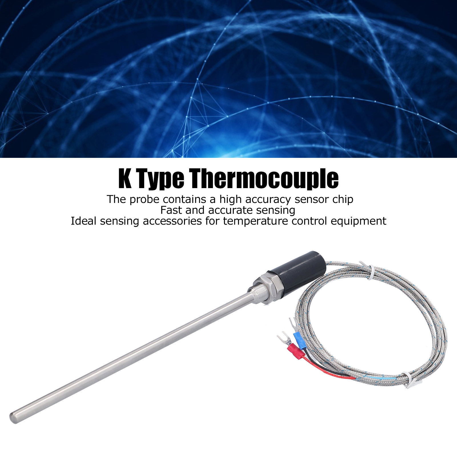 Thermocouple Sensor K Type Temp Tools Stainless Steel Industrial Accessories GAW - Picture 12 of 12