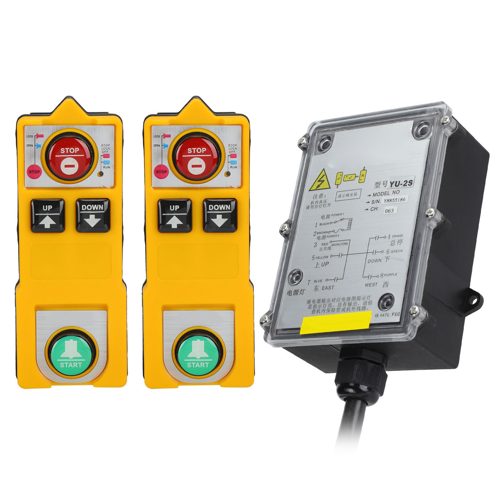 220V Industrial Remote Control Wireless Waterproof Hoist Crane Remotes Controlle