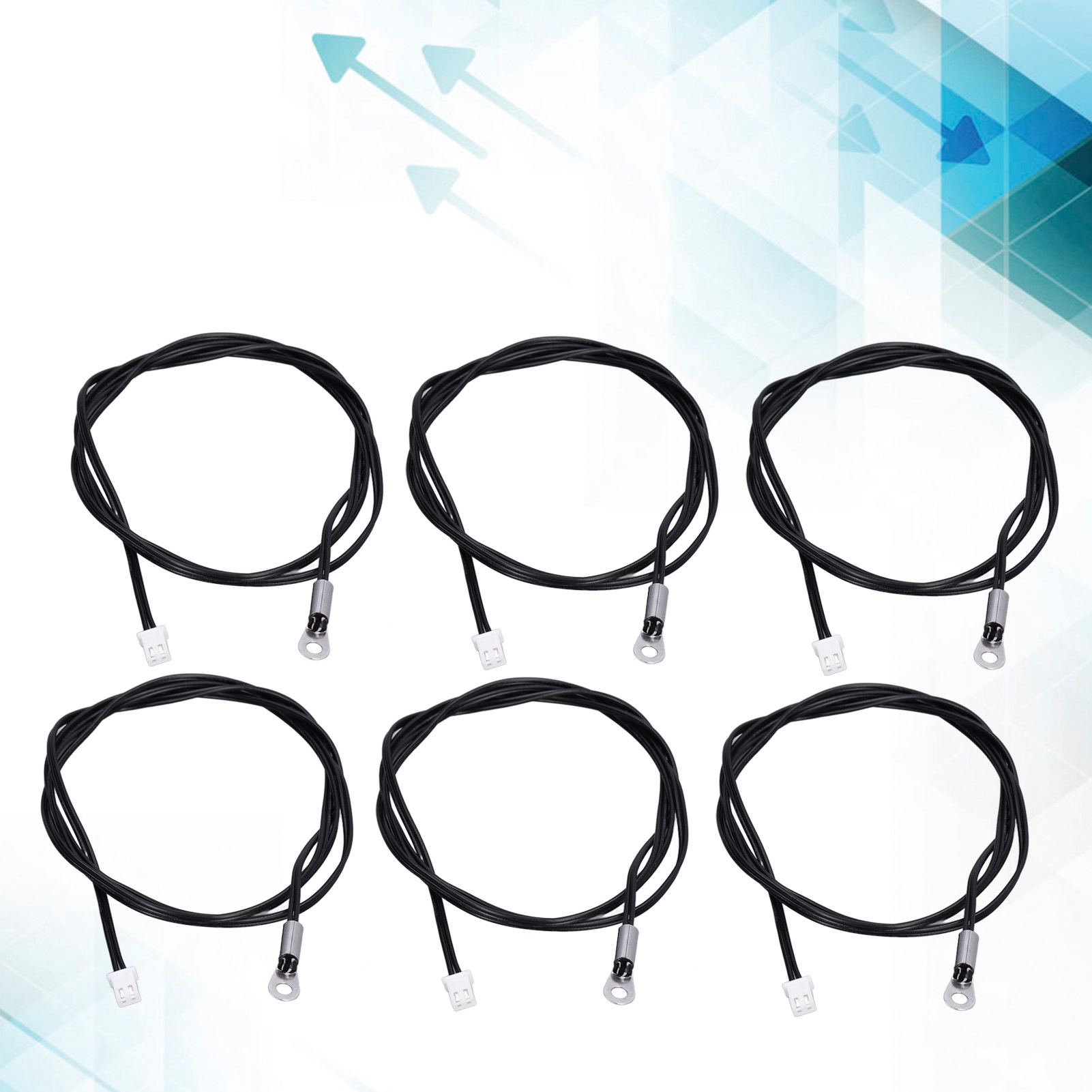 10Pcs Thermistor Probe Temperature Sensor Round Lug Cold Pressed Terminal