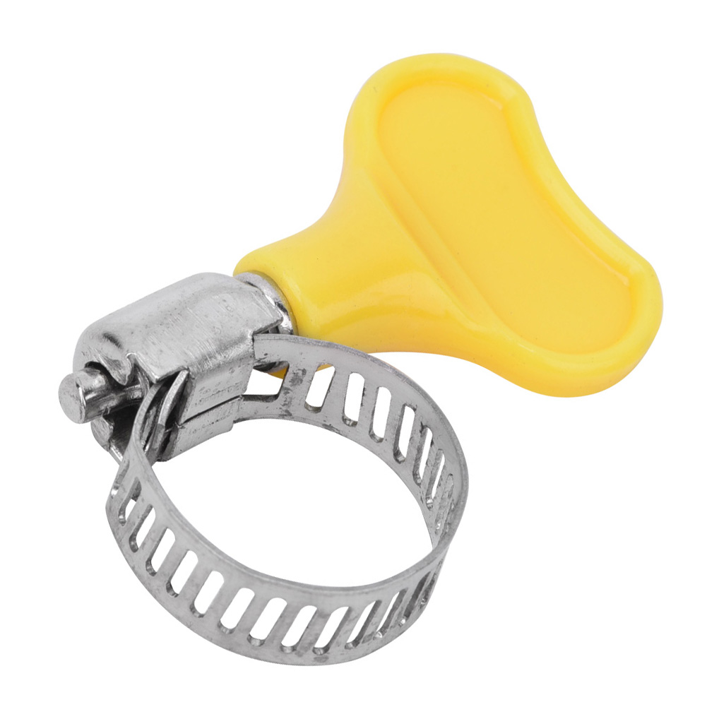 10 Pcs Stainless Steel Hose Clamp With Plastic Handle Pipe Tube Clips9~16mm