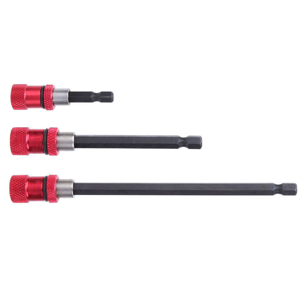 Porta punte cacciavite acciaio inox rosso 1/4 di pollice sgancio rapido magnetico - Foto 11 di 11
