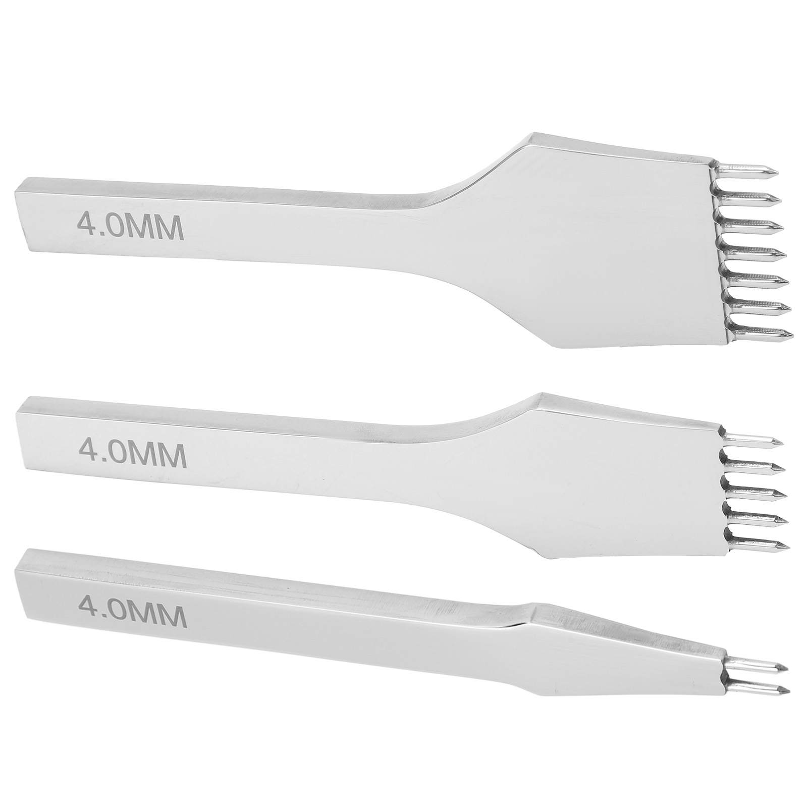 Leather Prong Punch Row Chisel Steel Punching Stitching Craft DIY Tool 4mm - Picture 28 of 33