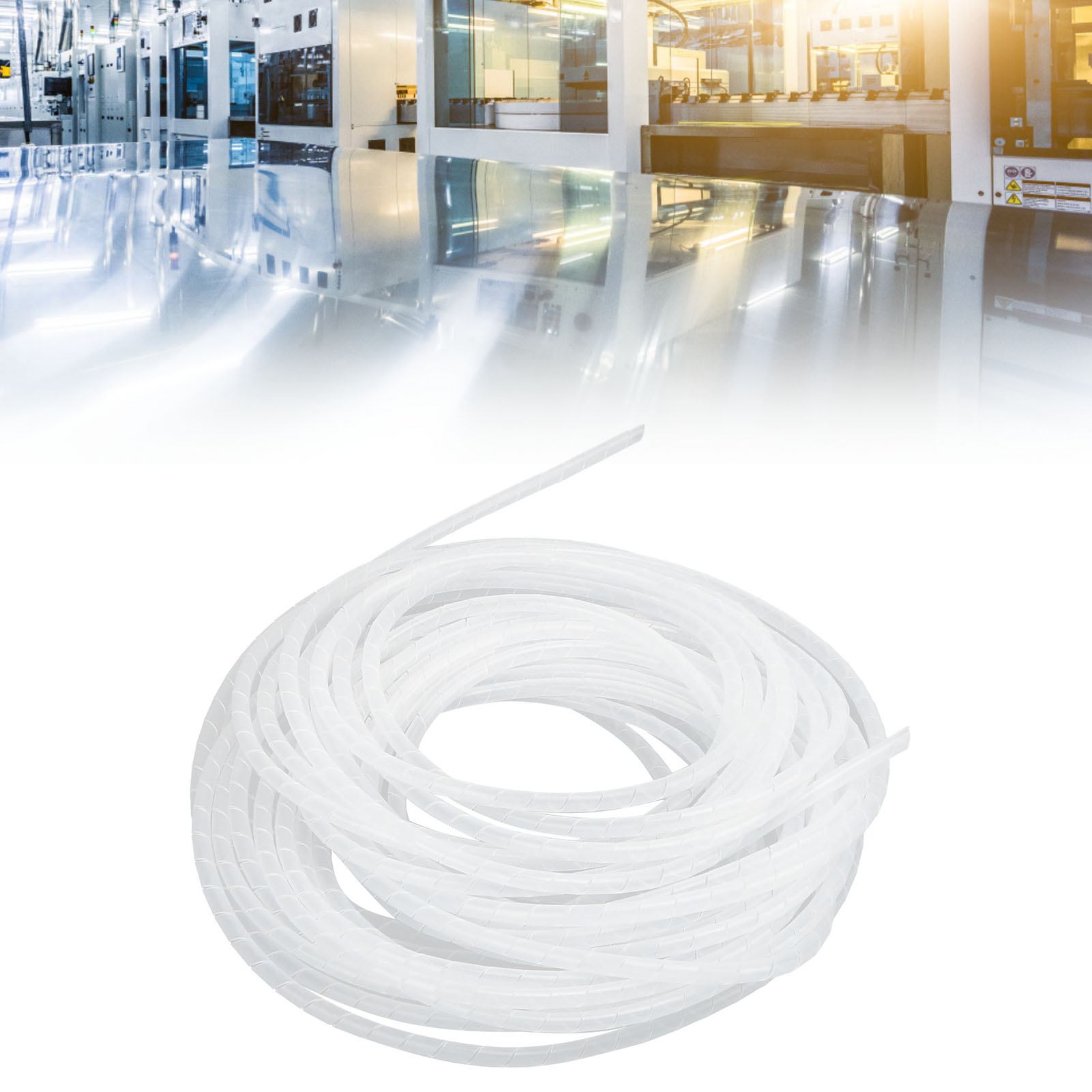 Spiral Wire Wrap Cord Sleeve Hose Cable Organizer Holder Management White - Picture 27 of 33