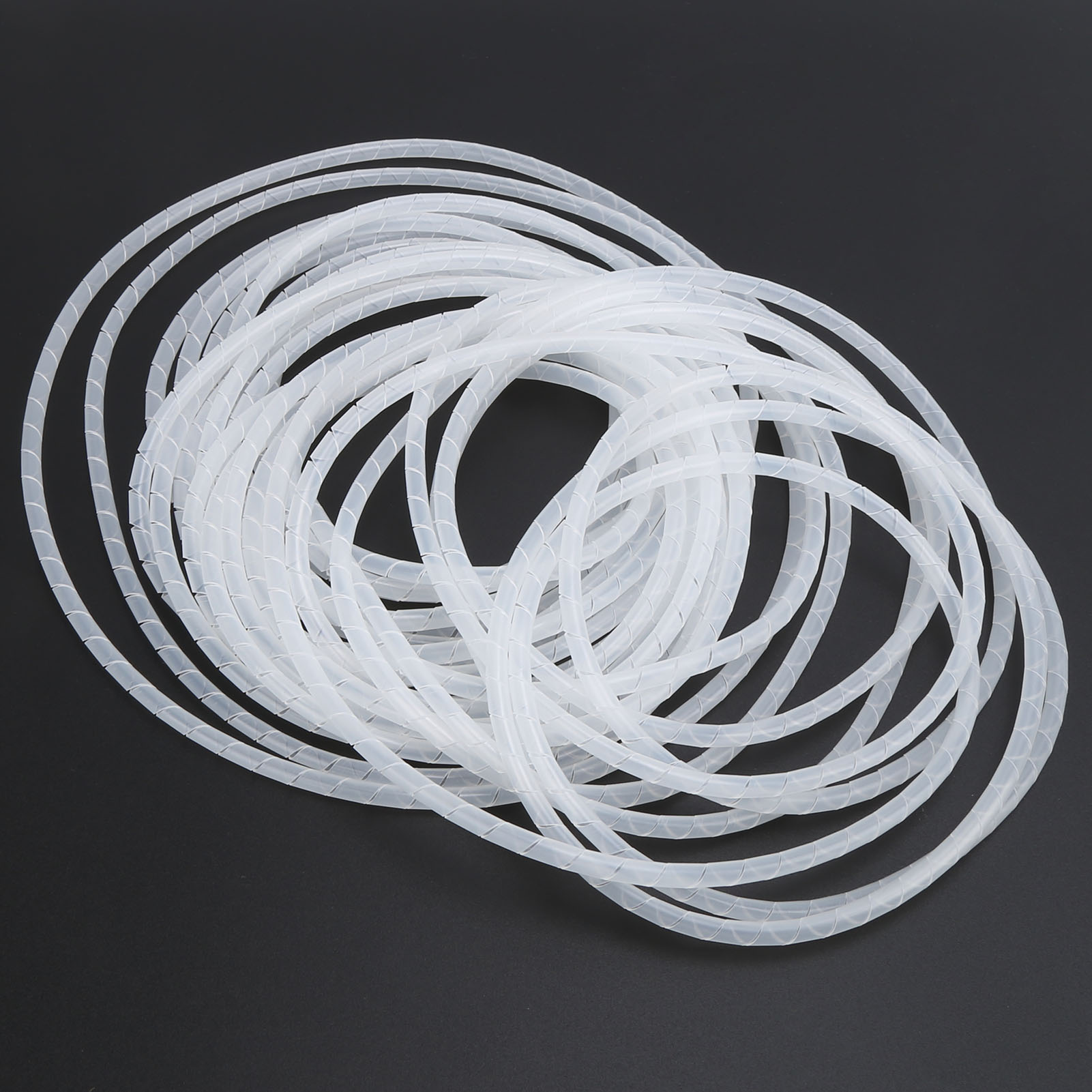 Spiral Wire Wrap Cord Sleeve Hose Cable Organizer Holder Management White - Picture 14 of 33