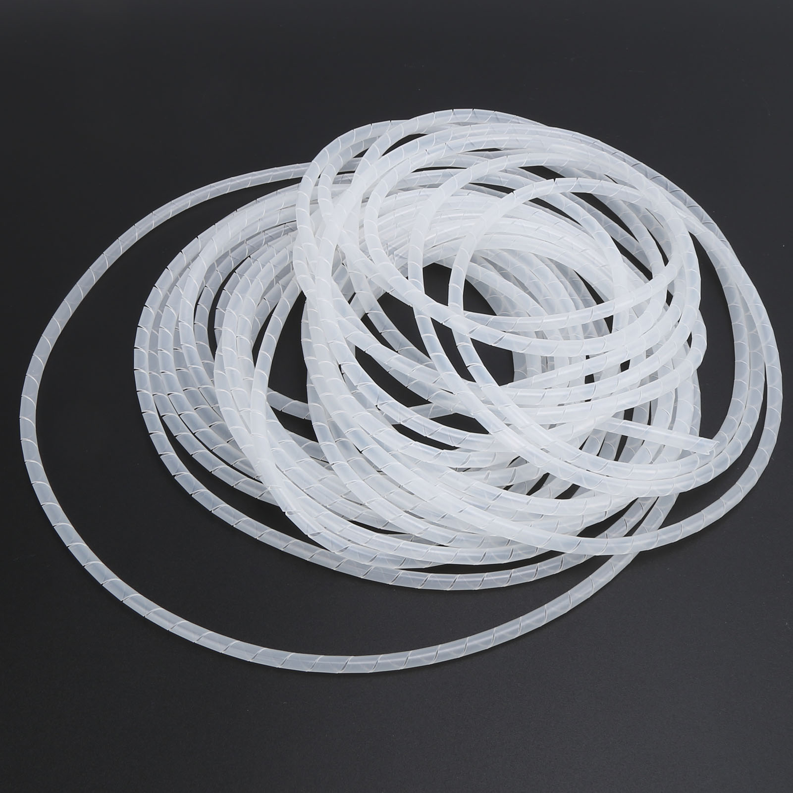 Spiral Wire Wrap Cord Sleeve Hose Cable Organizer Holder Management White - Picture 18 of 33