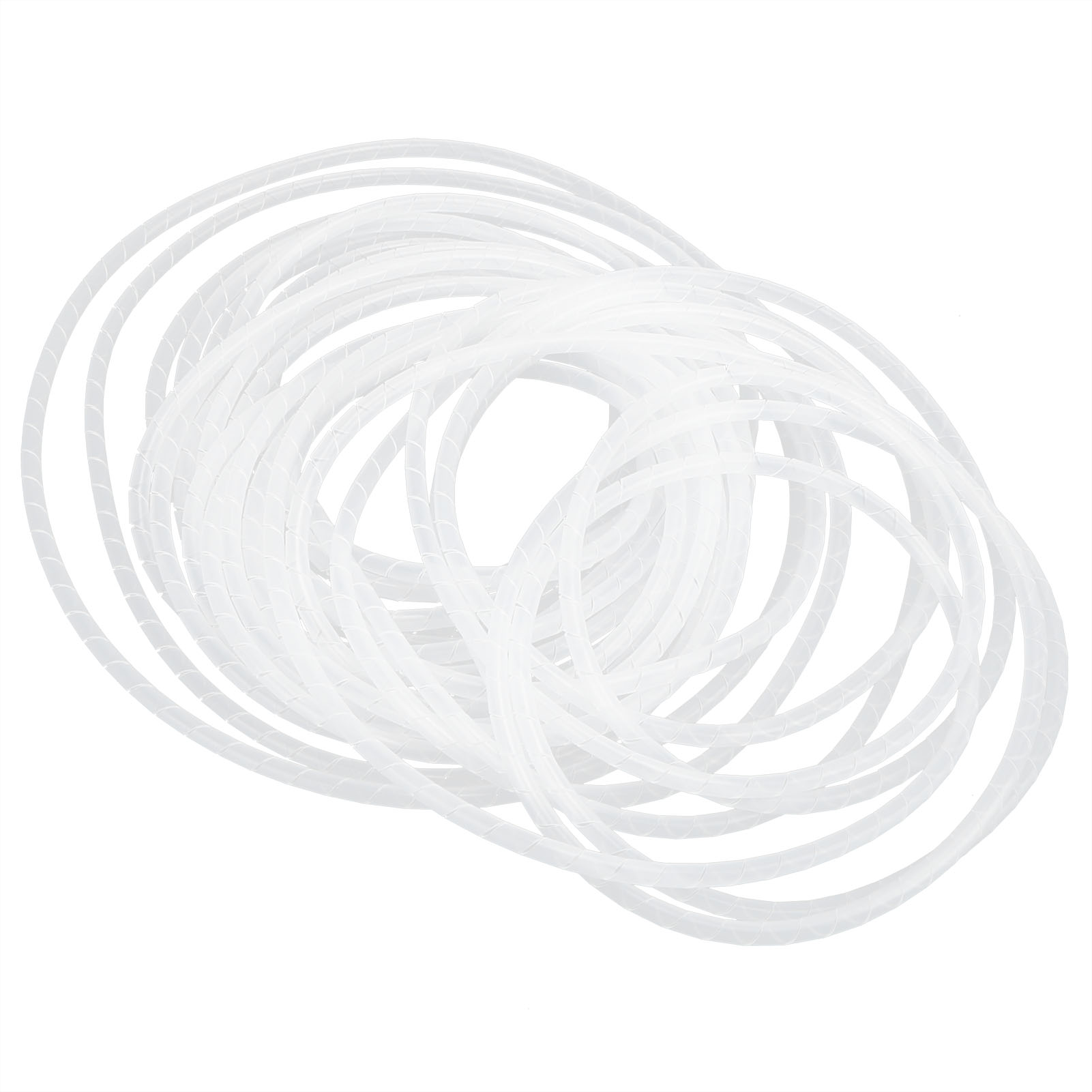 Spiral Wire Wrap Cord Sleeve Hose Cable Organizer Holder Management White - Picture 20 of 33