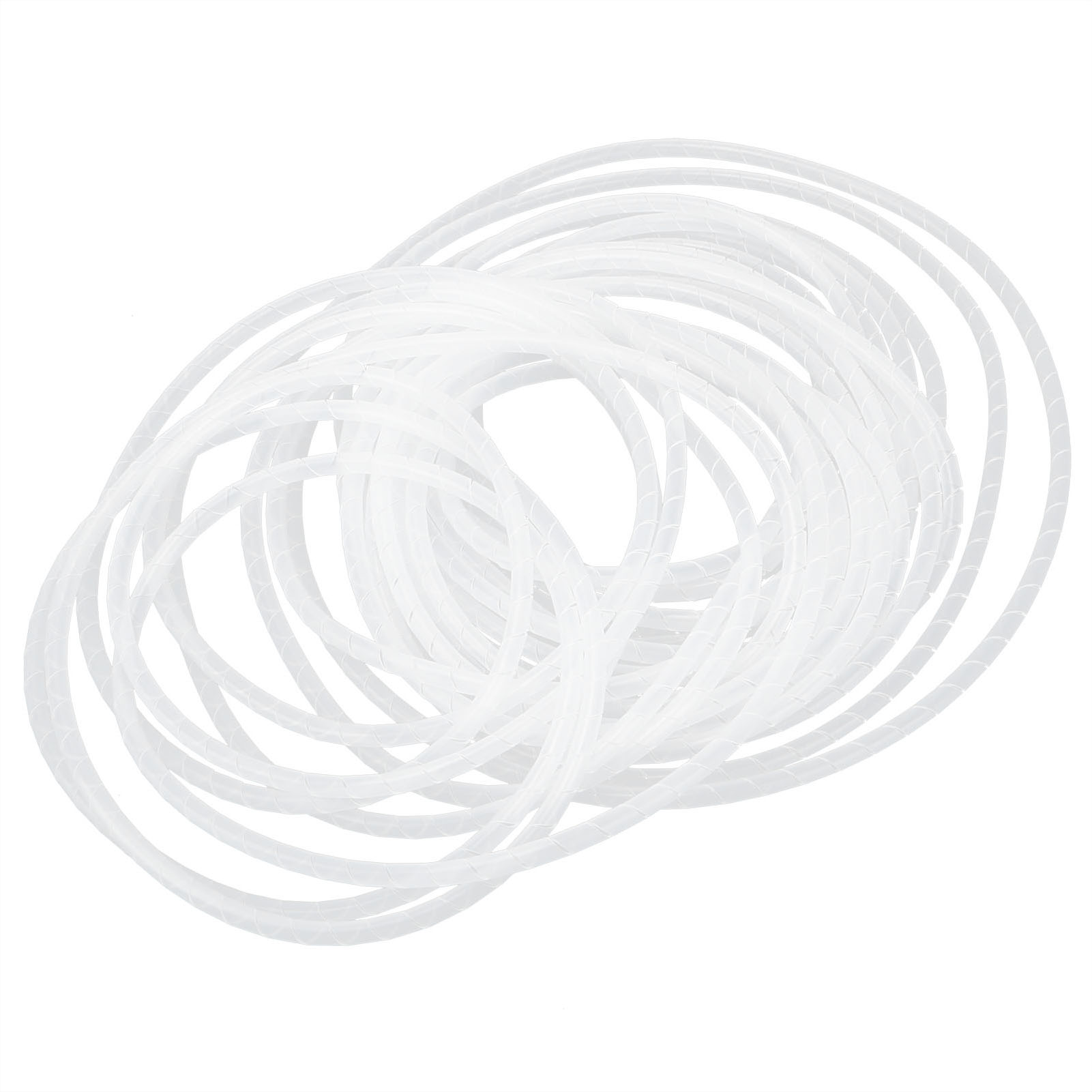 Spiral Wire Wrap Cord Sleeve Hose Cable Organizer Holder Management White - Picture 17 of 33