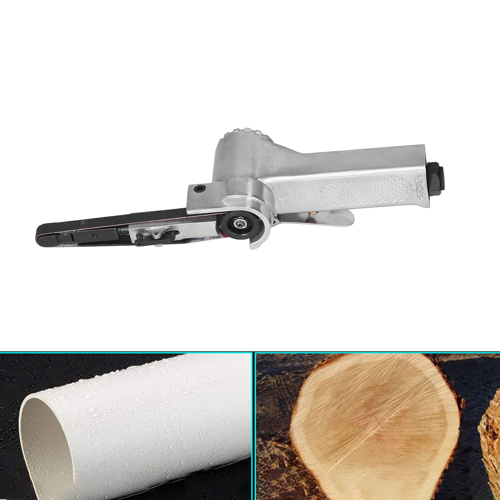 Air Belt Sander Pneumatic With Sandpaper Grinding Machine 1in KP-699 10x330mm - Picture 27 of 30