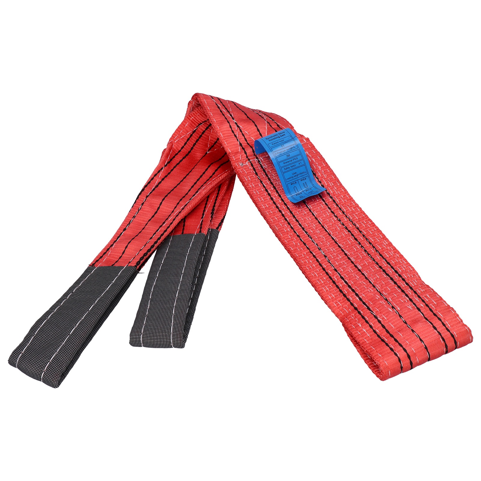 Lifting Sling Soft Hoist Webbing 5T Flat Thickened PES Strap 4.72in Width - Photo 14 sur 18