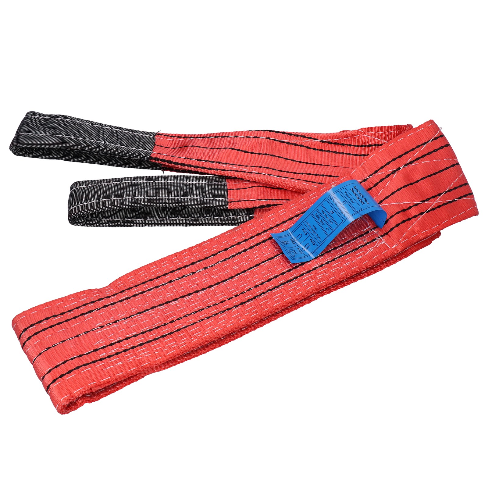Lifting Sling Soft Hoist Webbing 5T Flat Thickened PES Strap 4.72in Width - Photo 16 sur 18