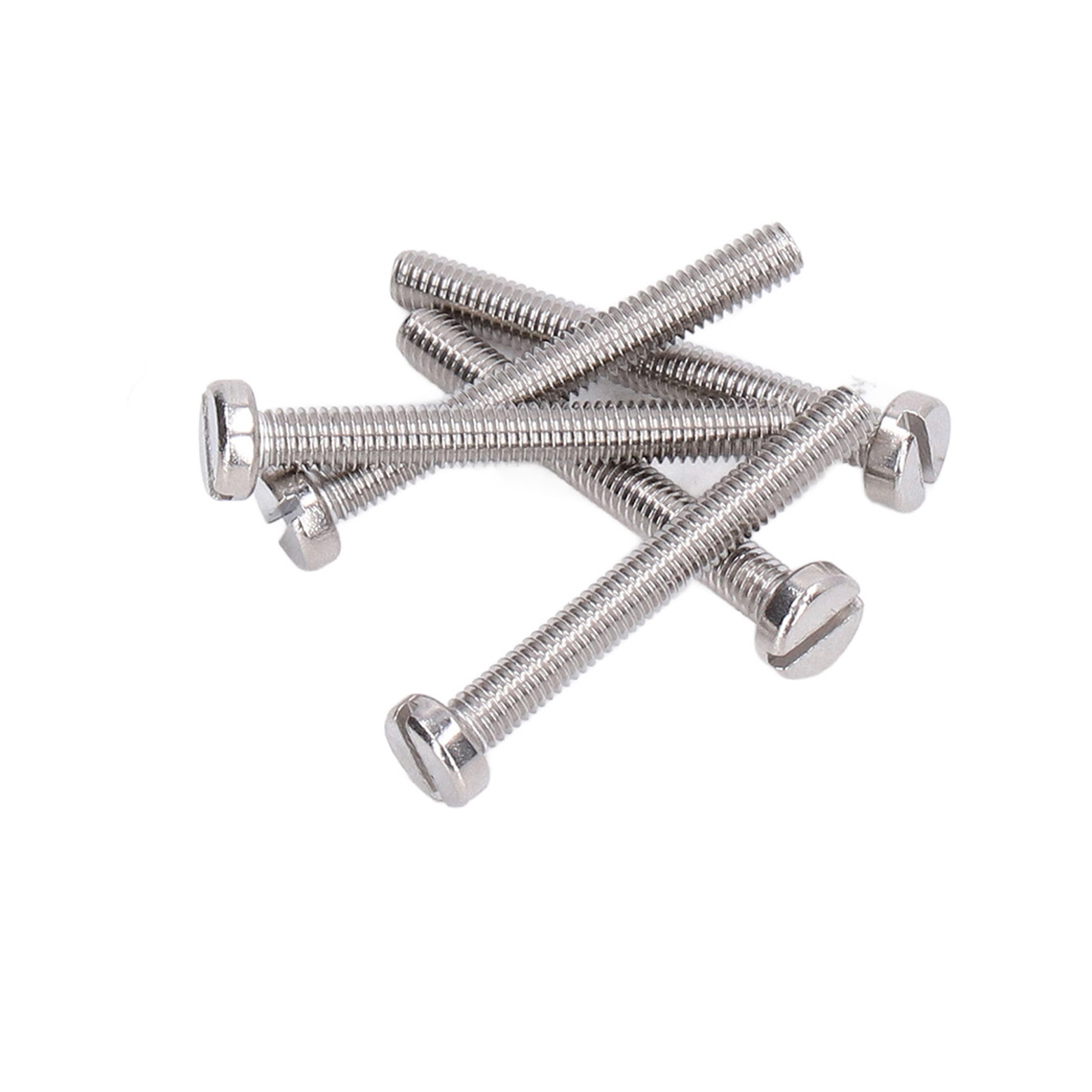 50Pcs Cheese Head Slot Screw A2‑70 Stainless Steel For Machinery Household M3