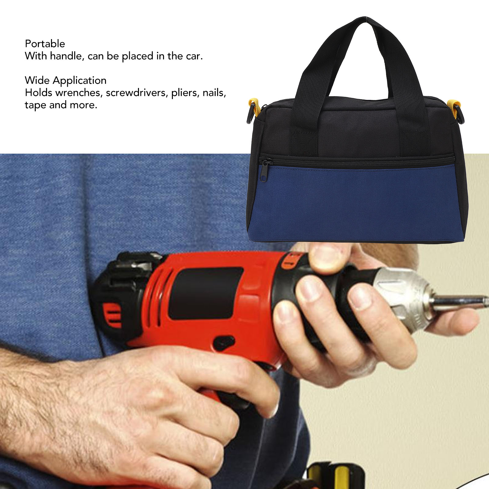 Heavy Duty Tool Bag Canvas Large Capacity Hardware Bag For Mechanic Electrician♡ - Picture 25 of 28