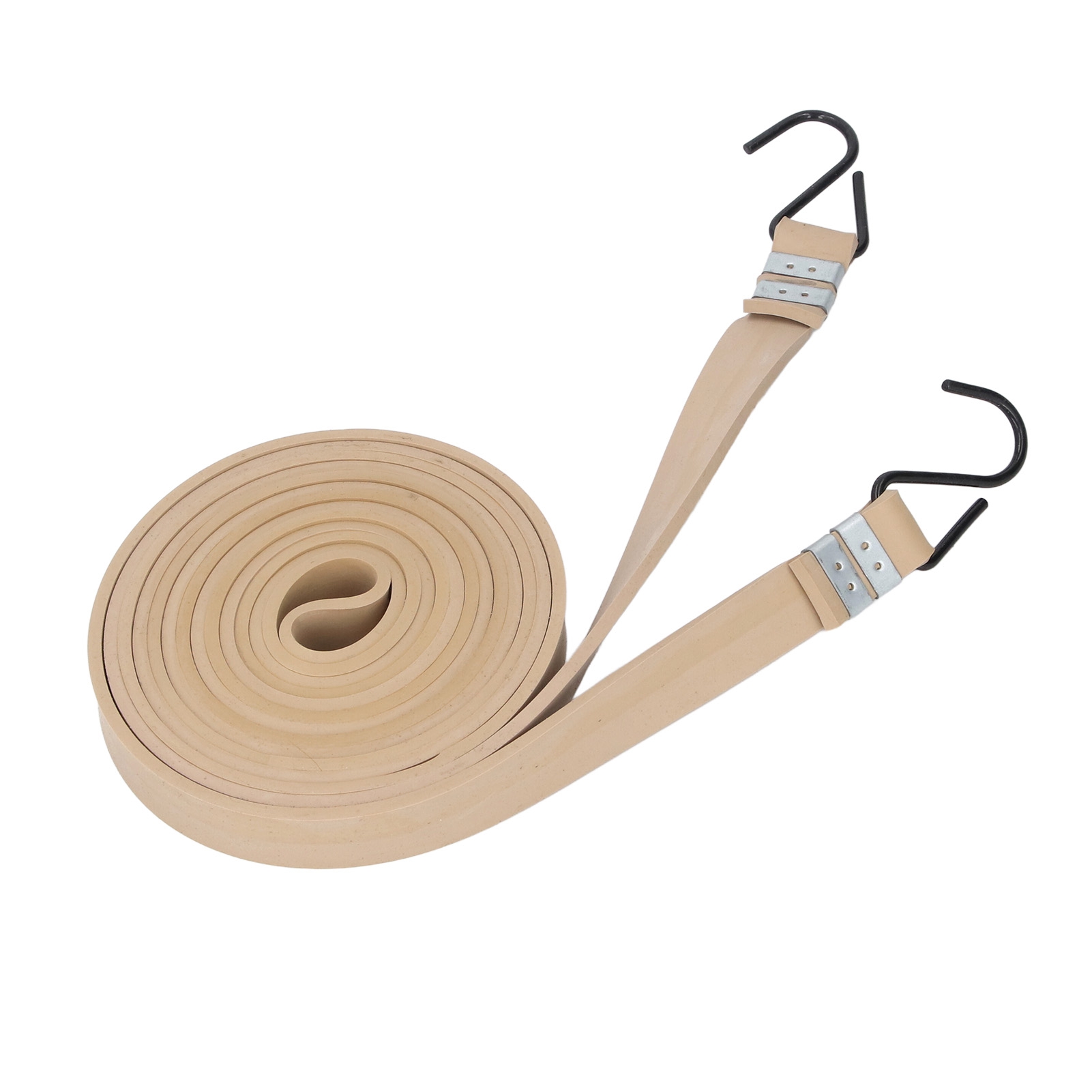 Flat Bungee Cord 2.4cm Wide 4.6mm Thick Heavy Duty Elastic Band With Hook For