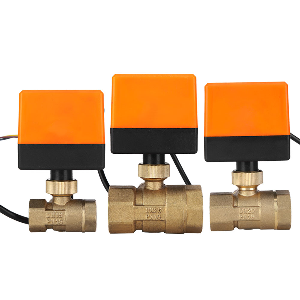 Motorized Ball Valve L Shape Orange Brass Electric Valves 3‑Wire 2‑Control 1.6MP - Bild 17 von 19