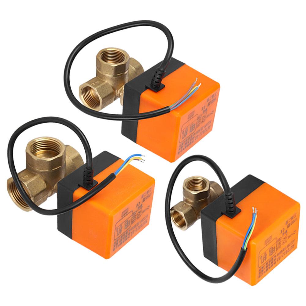 Motorized Ball Valve L Shape Orange Brass Electric Valves 3‑Wire 2‑Control 1.6MP - Bild 19 von 19