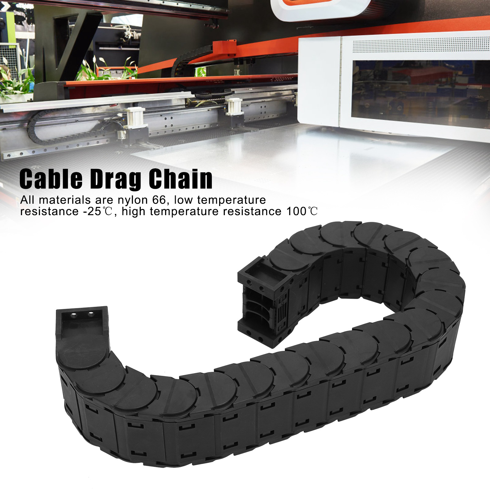 Cable Drag Chain Nylon Wire Carrier Full Enclosed Low Noise Series Tank Towlines - Picture 20 of 29