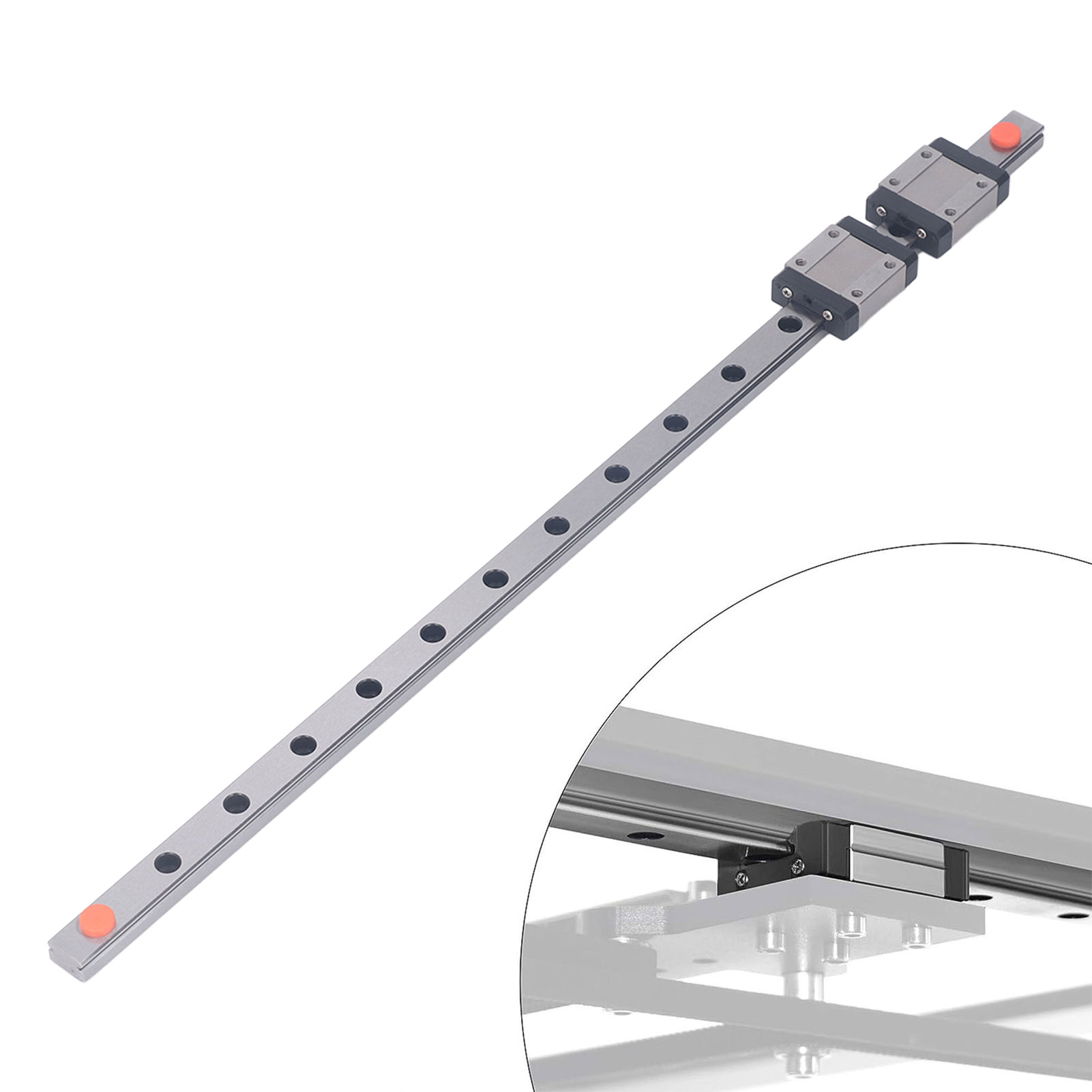 High Accuracy Stainless Steel Linear Guide Rail with 2 Sliders for 3D Printer - Picture 13 of 21
