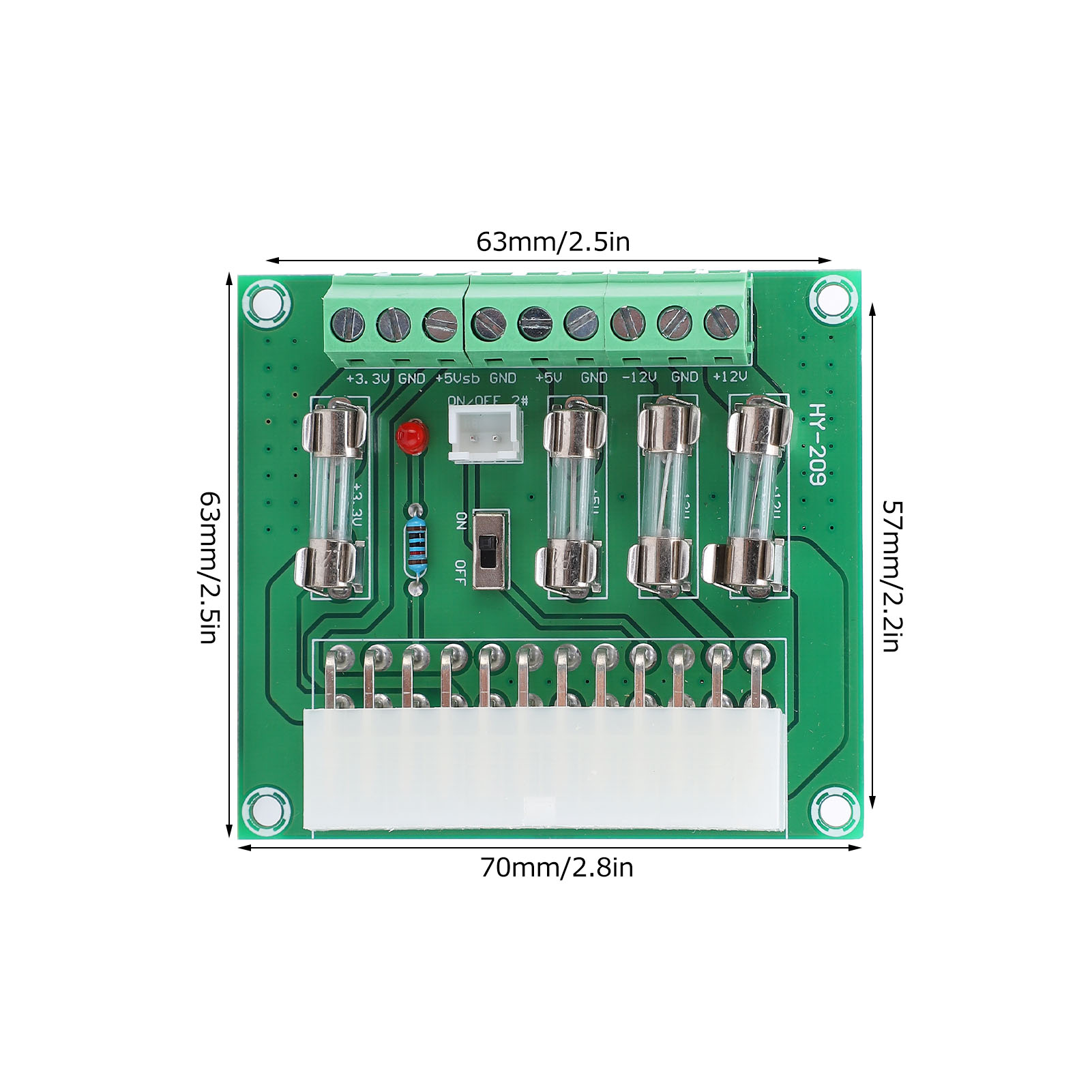 ATX Power Board Computer Supply Module 20Pin 24Pin Toggle Switch For Voltage - Afbeelding 2 van 12