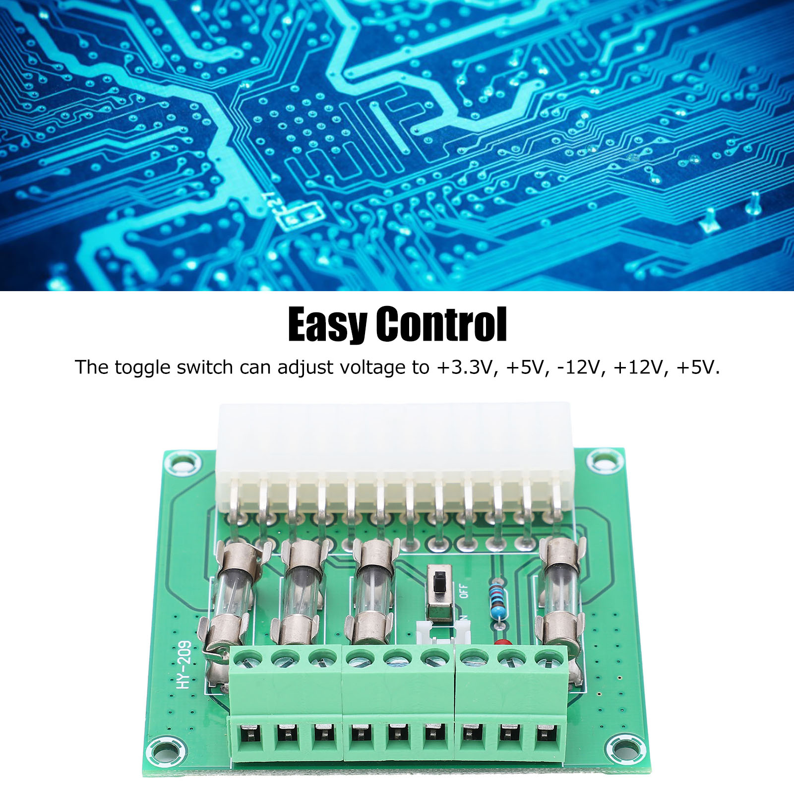 ATX Power Board Computer Supply Module 20Pin 24Pin Toggle Switch For Voltage - Afbeelding 4 van 12